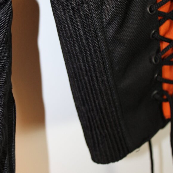 Nexgen Womens MotorCycle Jacket Black Orange Size M 100% Waterproof - Picture 7 of 15
